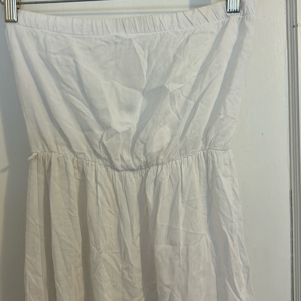 Blake Strapless White Hi-Low Dress - Picture 3 of 6